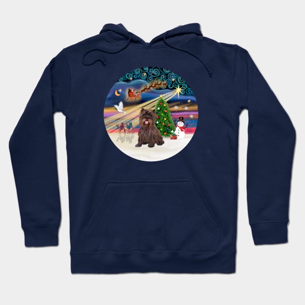 "Christmas Magic" with a Brindle Cairn Terrier Hoodie by Dogs Galore and More